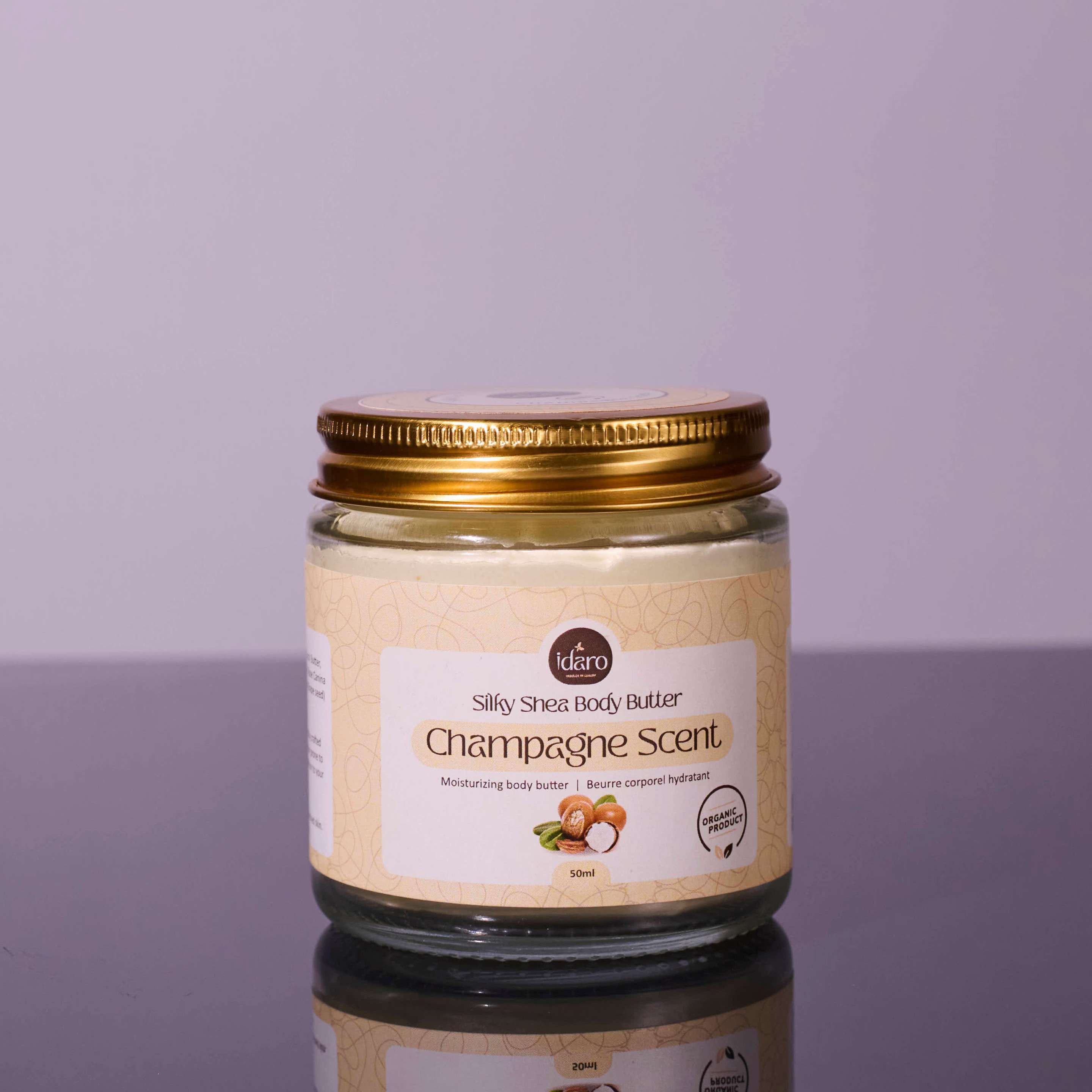 Idaro Champagne Scent Body Butter jar